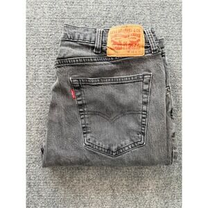 Levis 505 Regular Fit Mens Jeans 38x30 Gray Wash Stretch Denim Zipper Fly